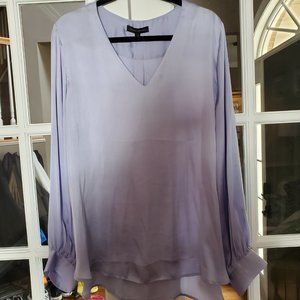 Banana Republic Long-Sleeve V-Neck Satin Blouse